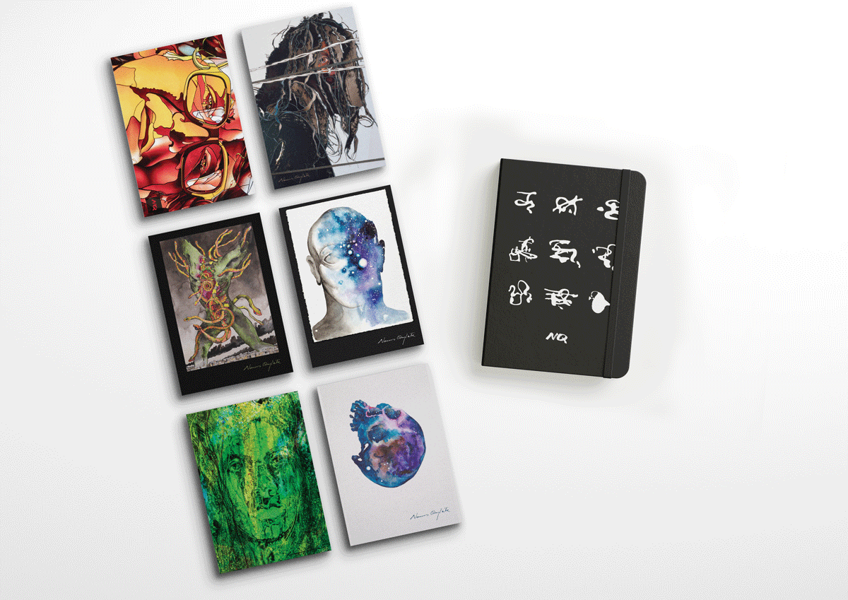 6 Postcards (size: 6 x 9in. / 15 x 23cm.) + 1 Notebook
